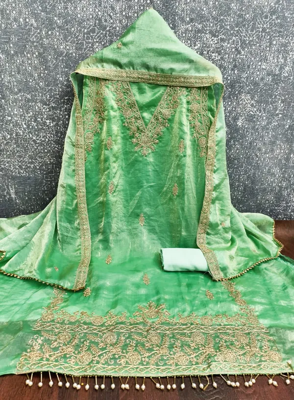 Mint_Green_Floral_Beads_Embroidery_Work_Fendy_Silk_Blend_Dress_Material