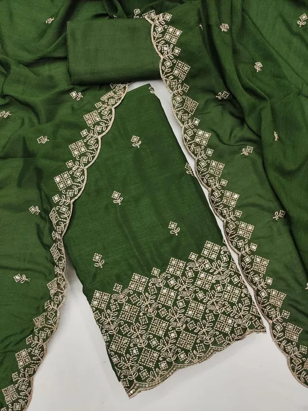 Green_Vichitra_Silk_Dress_Material_With_Exquisite_Sequins_And_Zari_Embroidery