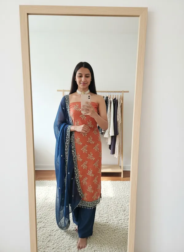 Orange_Georgette_Embroidered_Unstitched_Dress_Material_For_Women
