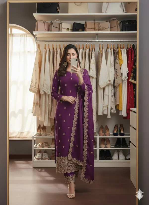 Purple_Vichitra_Silk_Dress_Material_With_Exquisite_Sequins_And_Zari_Embroidery