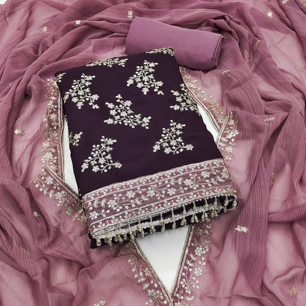 Purple_Georgette_Embroidered_Unstitched_Dress_Material_For_Women
