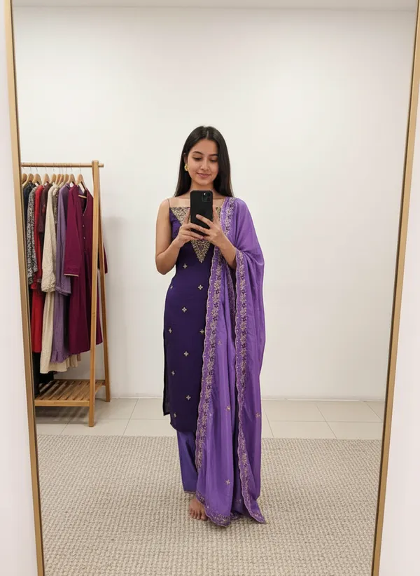 Purple_Vichitra_Silk_Dress_Material_With_Exquisite_Sequins_And_Zari_Embroidery_With_Dupatta_For_Women