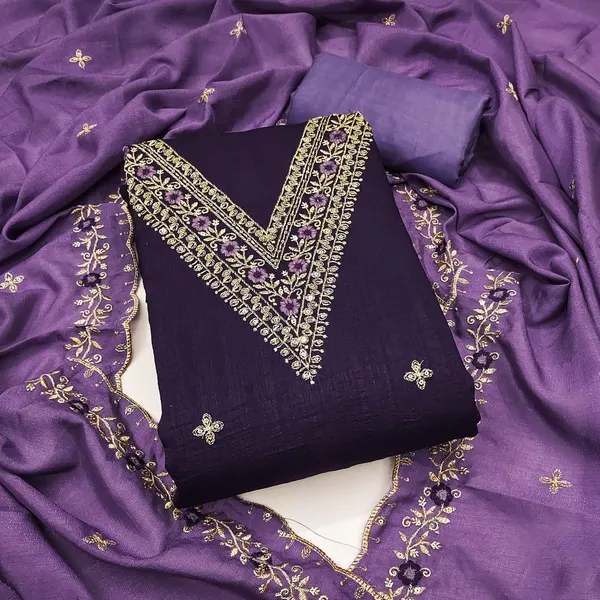 Purple_Vichitra_Silk_Dress_Material_With_Exquisite_Sequins_And_Zari_Embroidery_With_Dupatta_For_Women