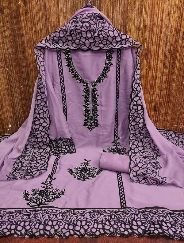 Purple_And_Black_Embroidery_With_Diamond_Georgette_Dress_Material