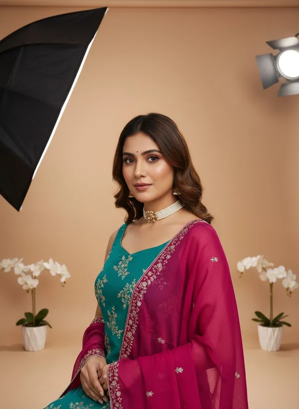 Teal_Green_Georgette_Embroidered_Unstitched_Dress_Material_For_Women