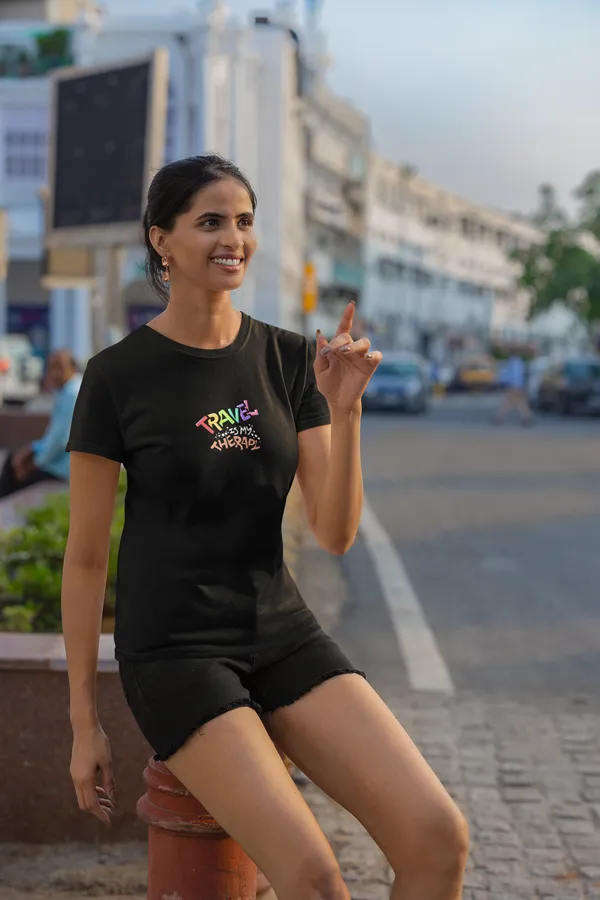 TRAVEL_IS_THERAPY_Regular_Fit_Tshirt