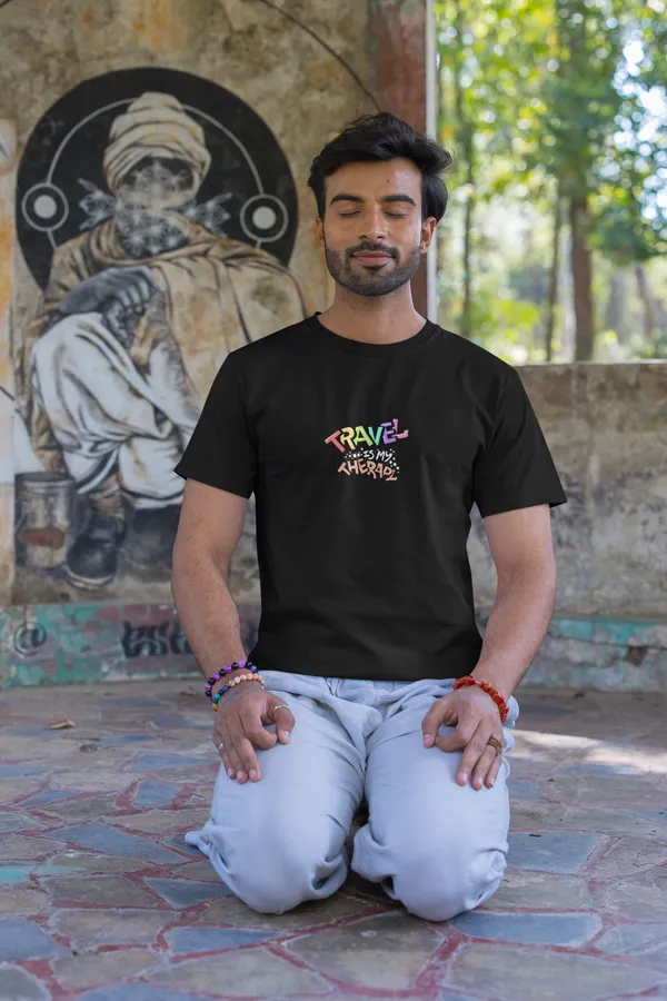 TRAVEL_IS_THERAPY_Regular_Fit_Tshirt