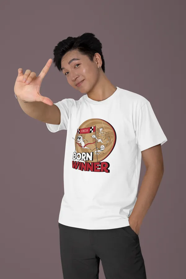 BORN_WINNER_Regular_Fit_Tshirt
