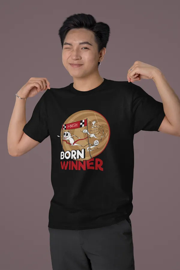BORN_WINNER_Regular_Fit_Tshirt