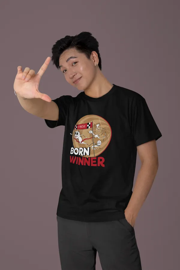 BORN_WINNER_Regular_Fit_Tshirt