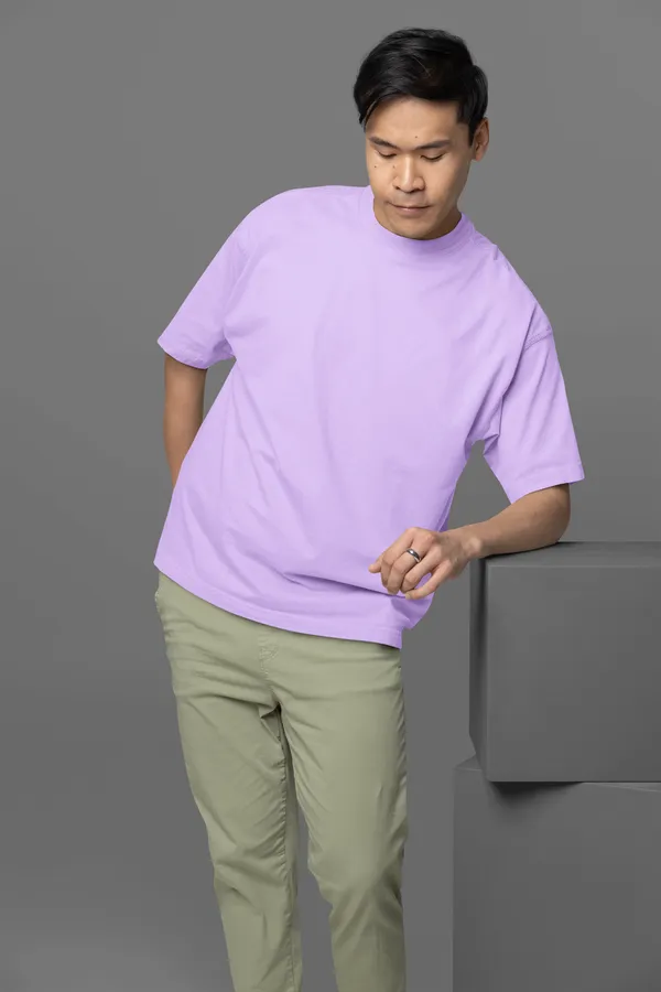 SOLID_Lavender_OverSized_Tshirt