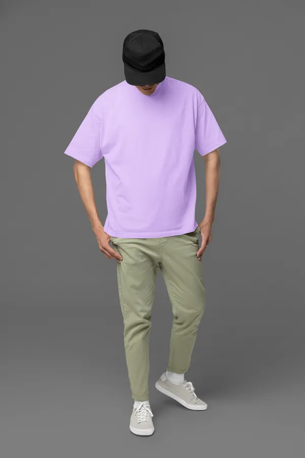 SOLID_Lavender_OverSized_Tshirt
