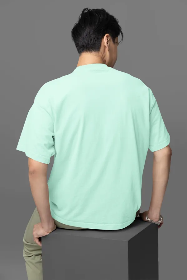 SOLID_Pista_Green_OverSized_Tshirt