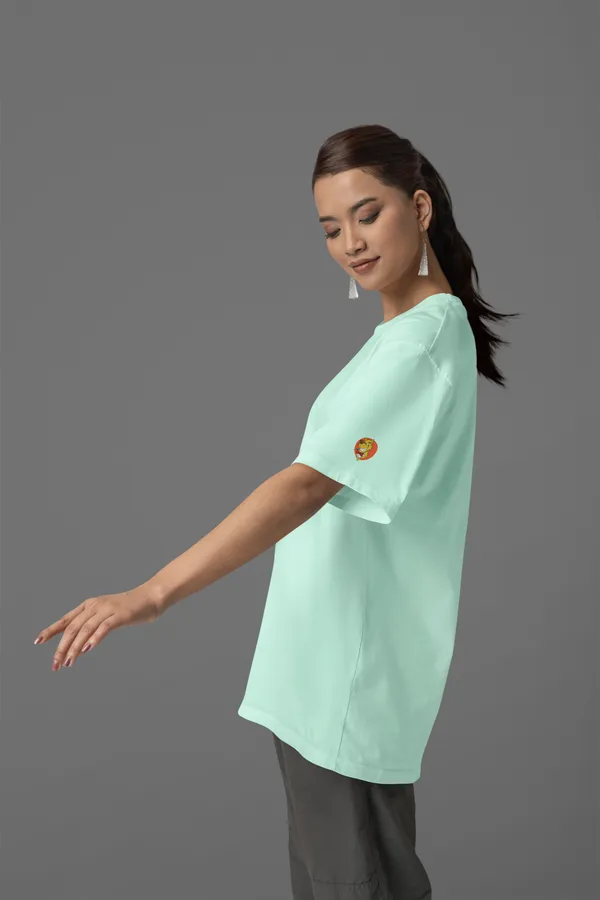 SOLID_Pista_Green_OverSized_Tshirt
