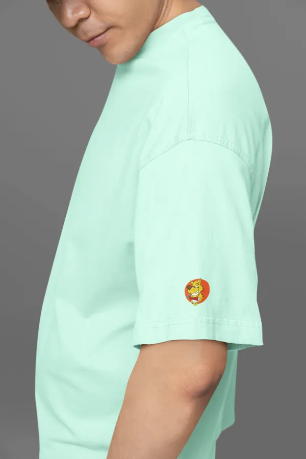 SOLID_Pista_Green_OverSized_Tshirt