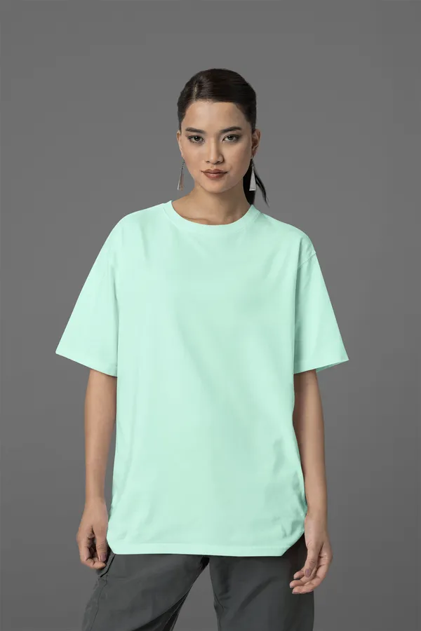 SOLID_Pista_Green_OverSized_Tshirt