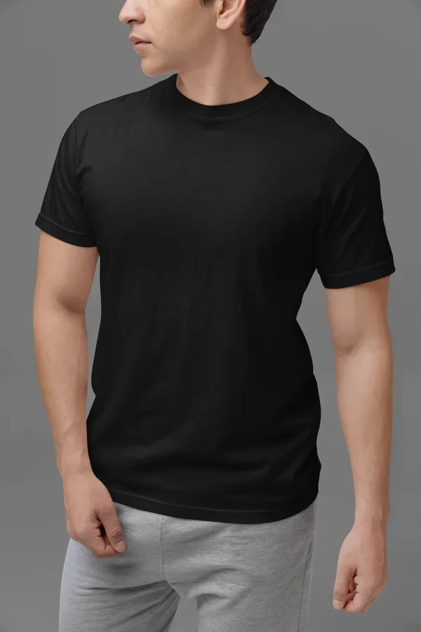 SOLID_Black_Regular_Fit_Tshirt