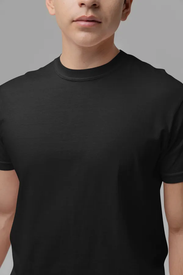 SOLID_Black_Regular_Fit_Tshirt