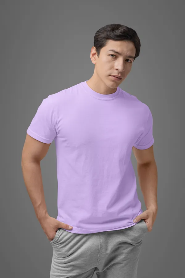SOLID_Lavender_Regular_Fit_Tshirt