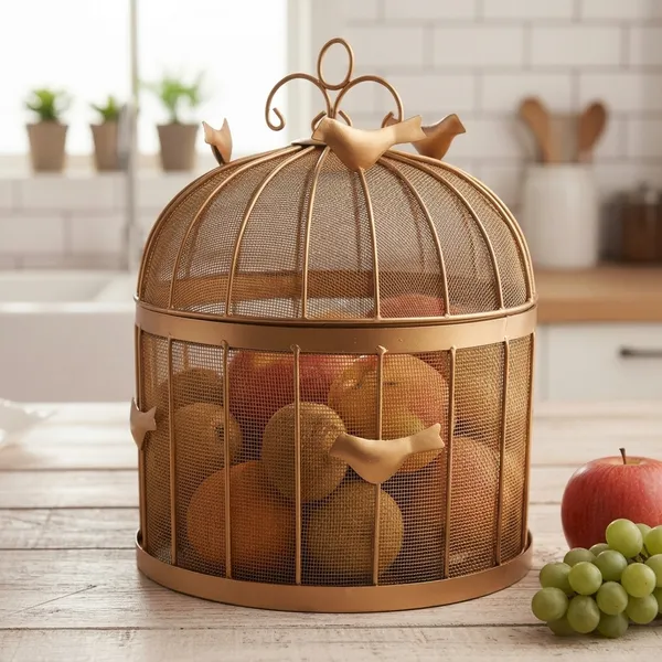 Gold_Metal_Fruit_Basket_For_Kitchen