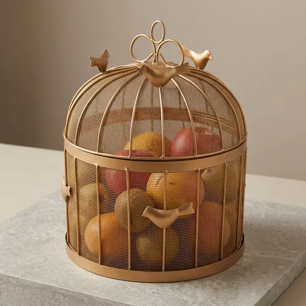 Gold_Metal_Fruit_Basket_For_Kitchen
