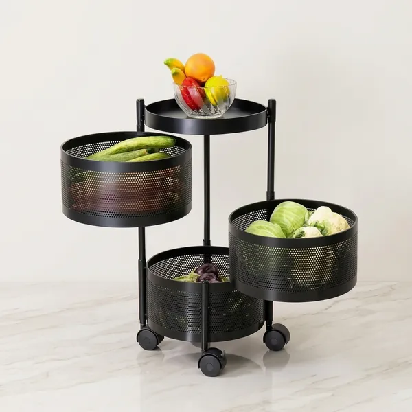 Gold_And_Teal_Metal_Storage_Cart_For_Home_Decor_Set_Of_4