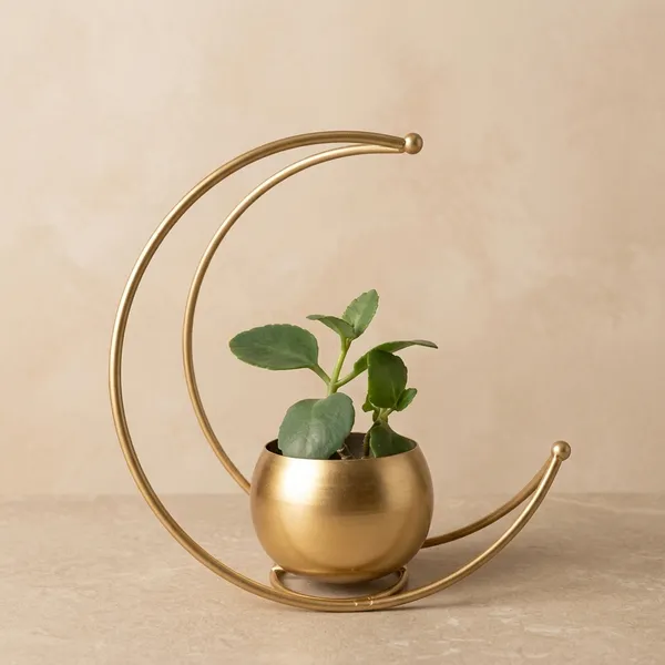 Gold_Metal_Hanging_Planter_For_Home_Decor