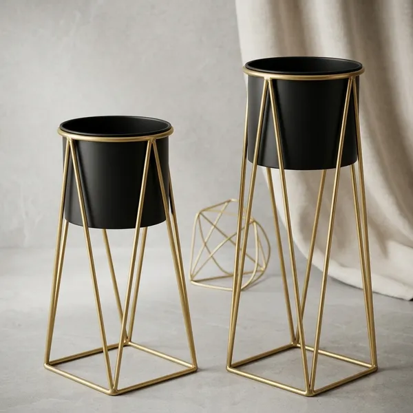 Black_And_Gold_Metal_Plant_Stand_For_Home_Decor_Set_Of_2