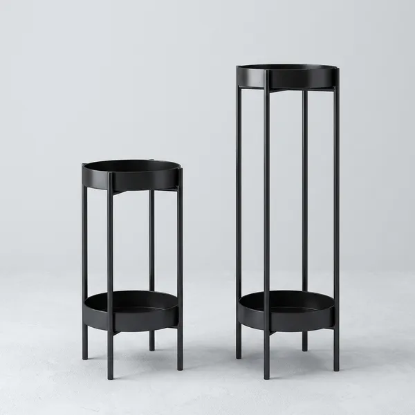 Gold_And_Black_Metal_Plant_Stand_For_Home_Decor_Set_Of_2
