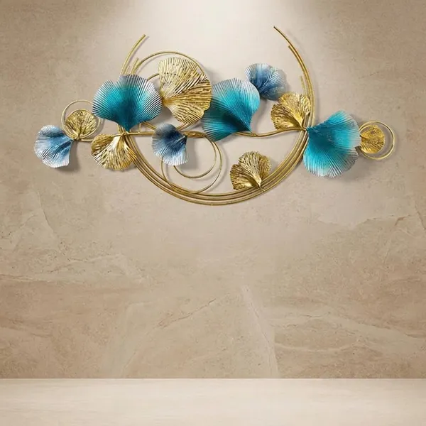 Blue_And_Gold_Metal_Wall_Art_For_Home_Decor