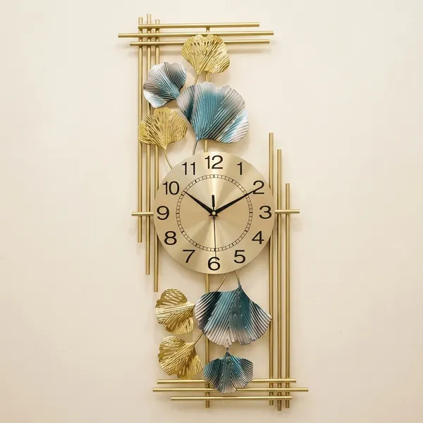 Gold_Metal_Wall_Clock_For_Home_Decor
