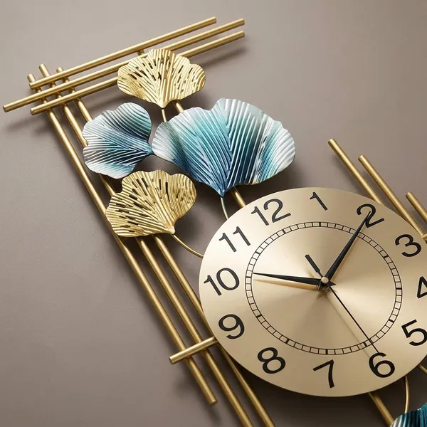 Gold_Metal_Wall_Clock_For_Home_Decor