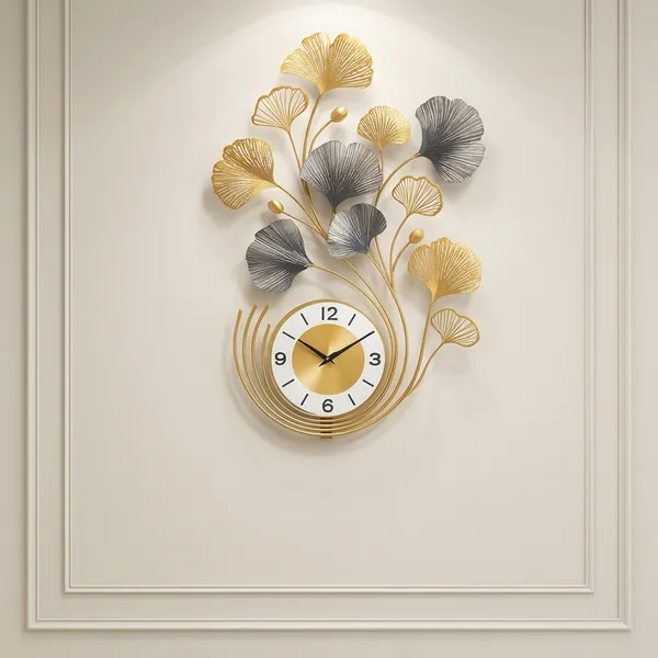 Gold_And_Silver_Metal_Wall_Clock_For_Home_Decor