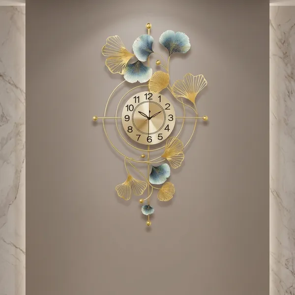 Gold_Metal_Wall_Clock_For_Home_Decor