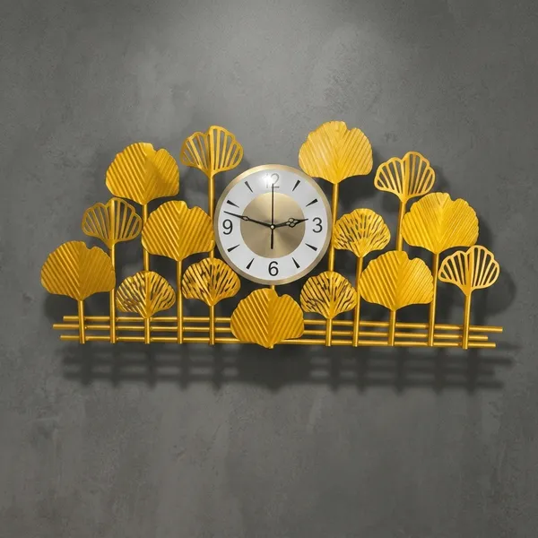 Gold_Metal_Wall_Clock_For_Home_Decor