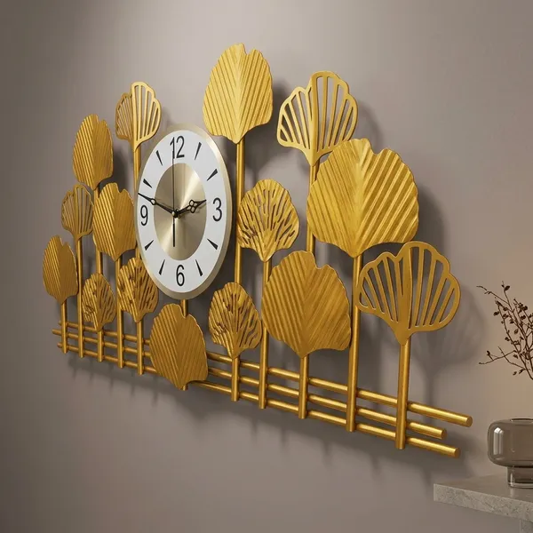 Gold_Metal_Wall_Clock_For_Home_Decor