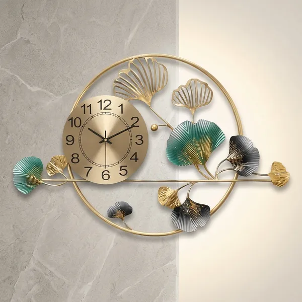 Gold_Metal_Wall_Clock_For_Home_Decor