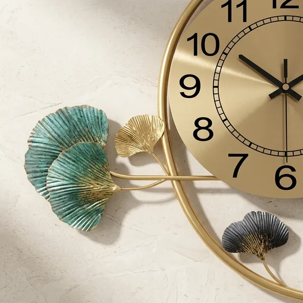 Gold_Metal_Wall_Clock_For_Home_Decor
