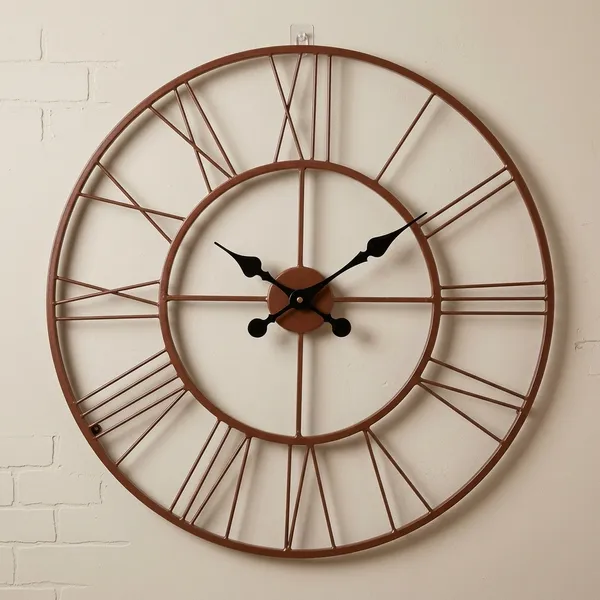 Vintage_Roman_Metal_Wall_Clock_–_Open_Frame_Design