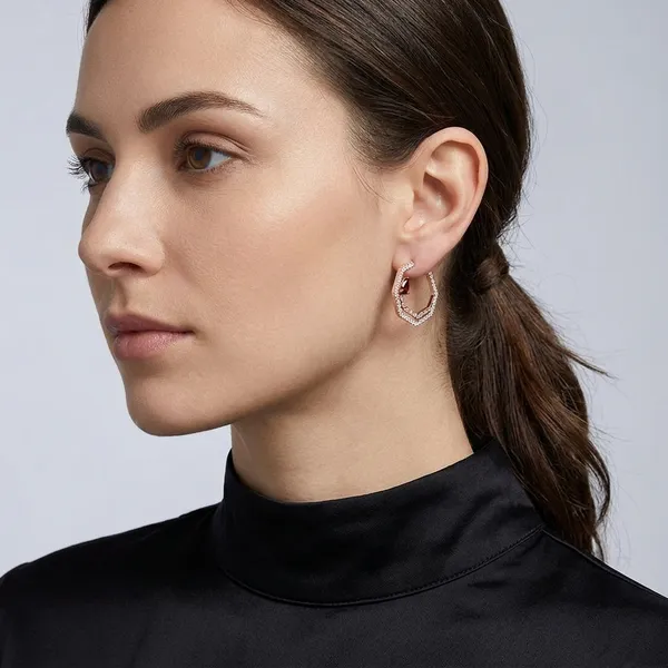 Golden_Crystal_Embellished_Hexagonal_Hoop_Earrings_For_Women