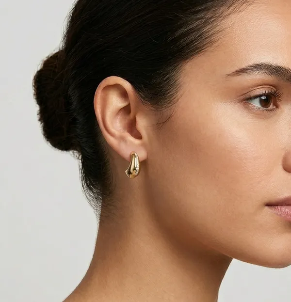 Gold_Alloy_Chunky_Hoop_Earrings_For_Women