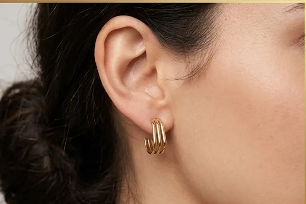 Gold_Alloy_Triple_Hoop_Earrings_For_Women