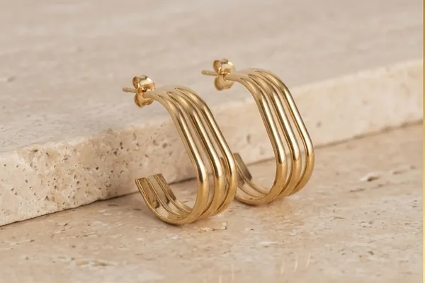 Gold_Alloy_Triple_Hoop_Earrings_For_Women
