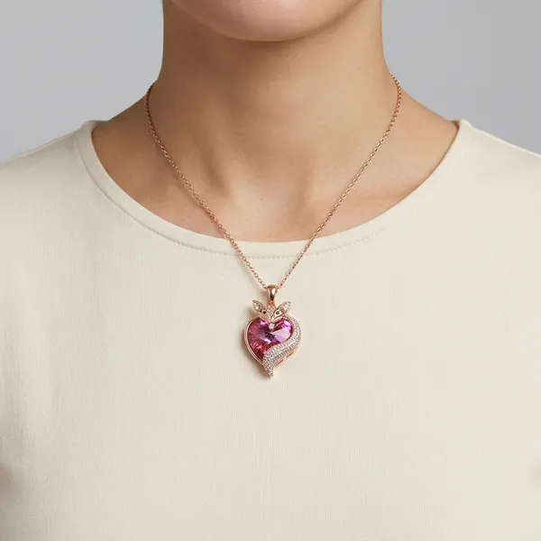 Pink_Crystal_Heart_Pendant_Necklace_Rose_Gold_Chain_For_Women
