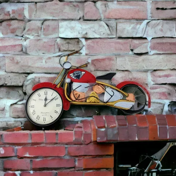 Iron_Decorative_Red_Speed_Bike_Wall_Clock