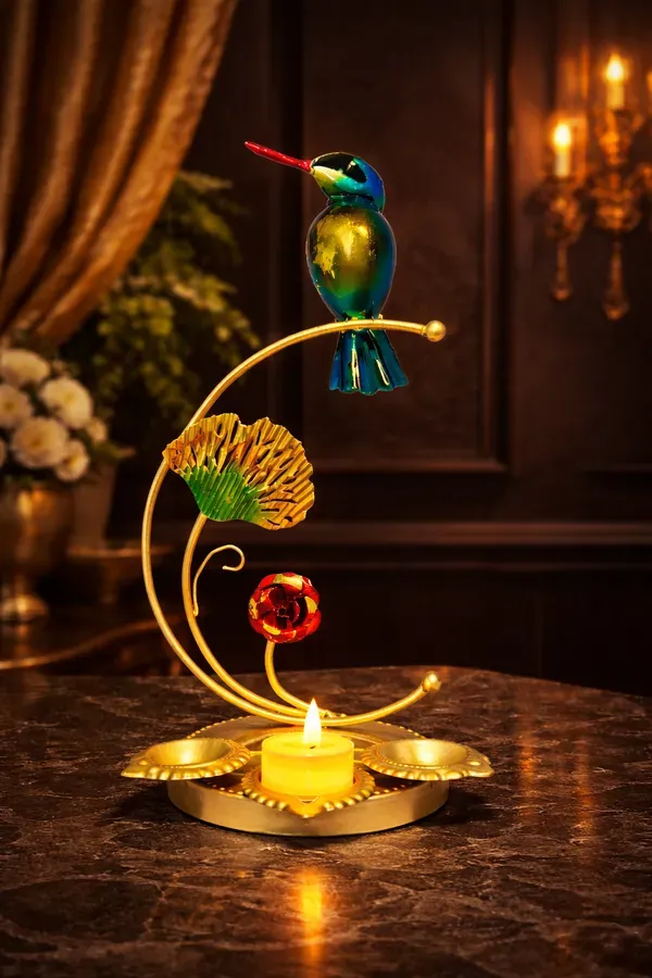 Iron_Decorative_Gold_Kingfisher_Bird_Tealight_Holder