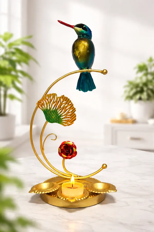 Iron_Decorative_Gold_Kingfisher_Bird_Tealight_Holder