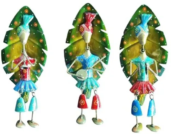 Iron_Teal_Lady_Musician_Wall_Art_Set_Of_3