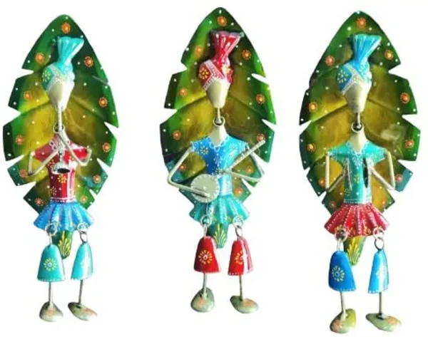 Iron_Teal_Lady_Musician_Wall_Art_Set_Of_3