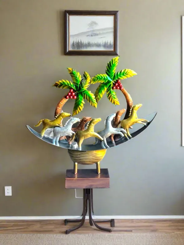 Iron_Gold_Seven_Running_Horses_Table_Decor